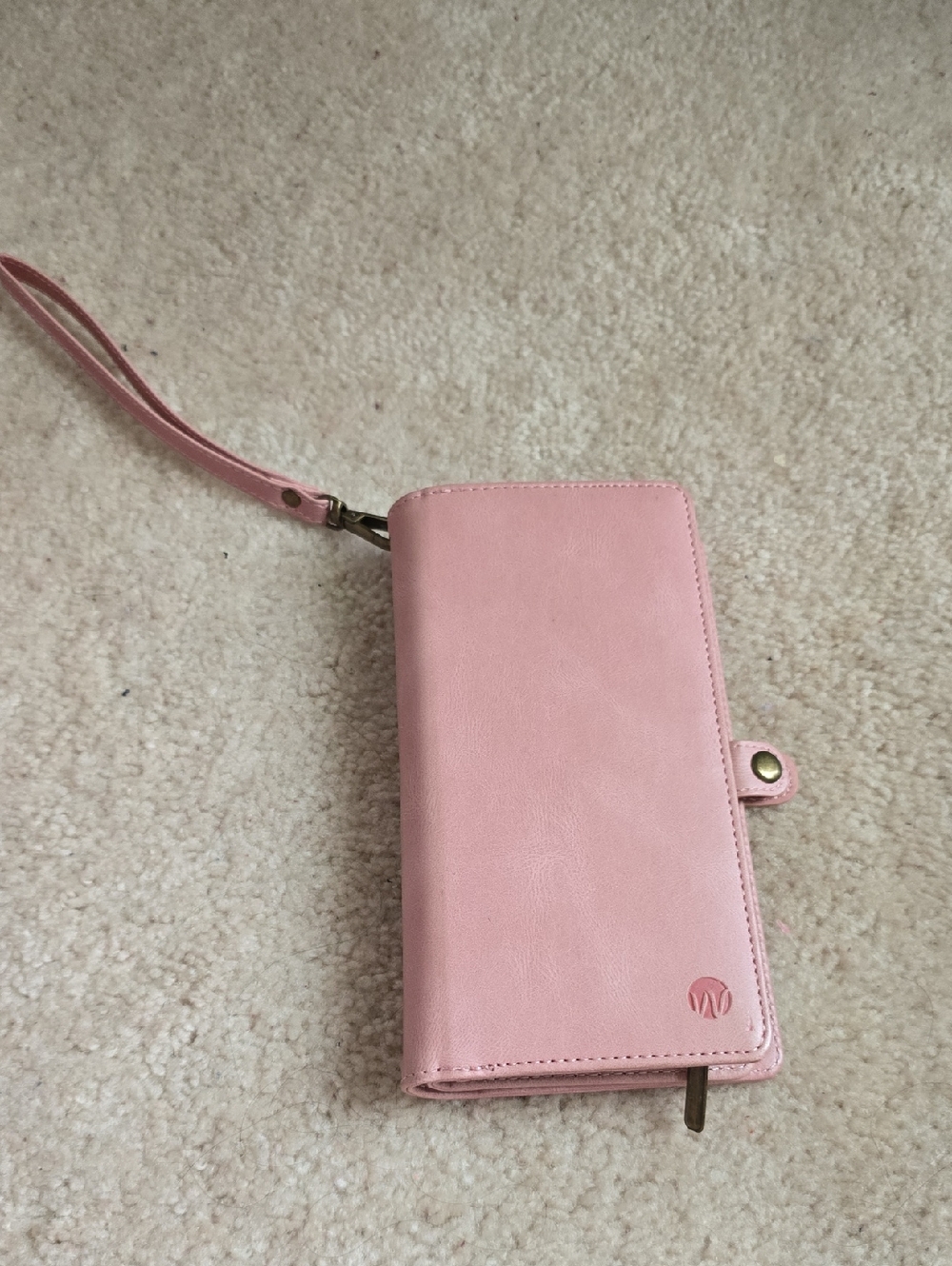 Pink Women's Wristlet Wallet - Soft Pink Travel Organizer